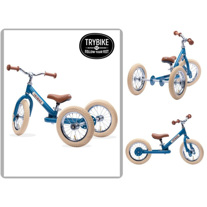 Біговел Trybike триколісний Синій (TBS-3-BLU-VIN)