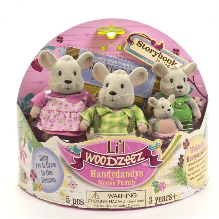 Li`l Woodzeez Набір фігурок - Сім'я Мишей 6003M
