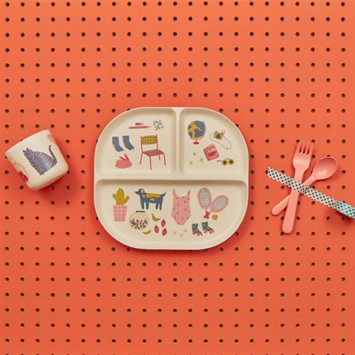 Набір посуду Kids Dinner Set кораловий