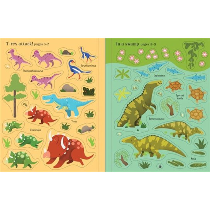 Книга First Sticker Book: Dinosaurs