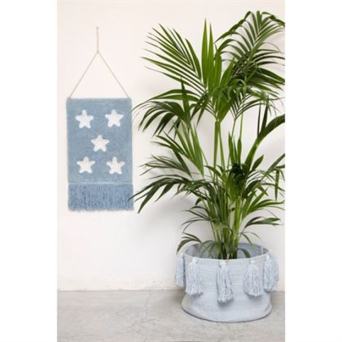 Кошик Lorena Canals Tassels Soft Blue 30 x 45 x 45 Cm