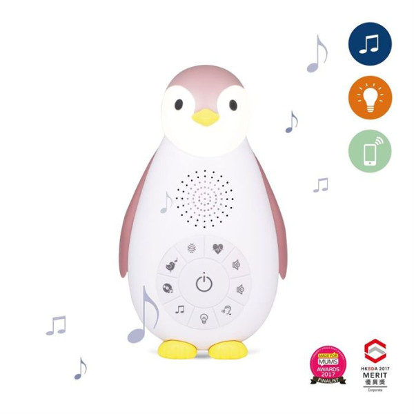 Нічник з музичним боксом Penguin ZOE pink Zazu