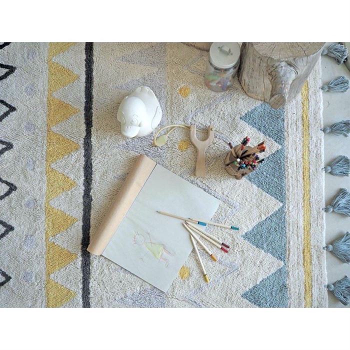 Килим Azteca Natural Vintage Blue 100% бавовна, 140x200 cm.