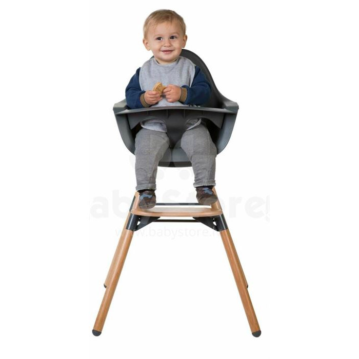 Стілець для годування Childhome Evolu ONE.80° з бампером - natural/anthracite