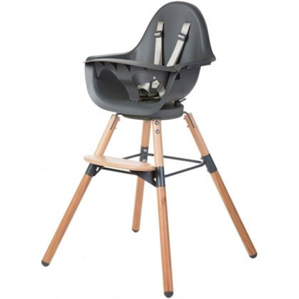 Стілець для годування Childhome Evolu ONE.80° з бампером - natural/anthracite