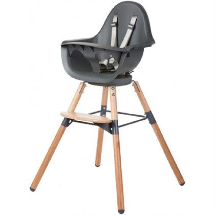 Стілець для годування Childhome Evolu ONE.80° з бампером - natural/anthracite