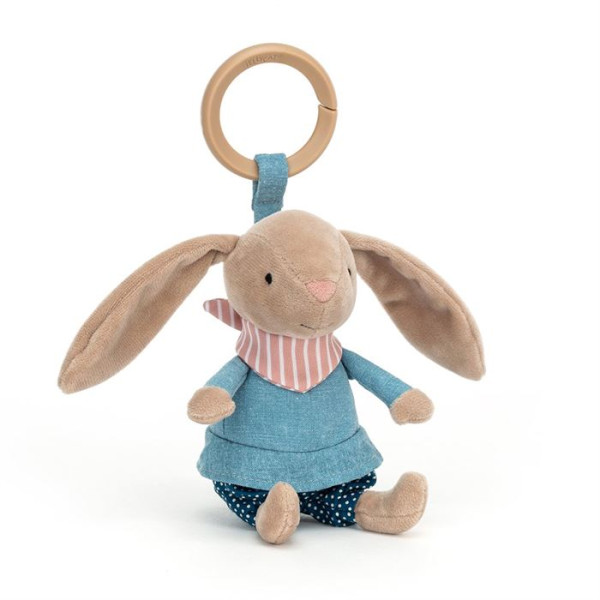 Іграшка брязкальце кролик Little Rambler Bunny Rattie 13*8 см.