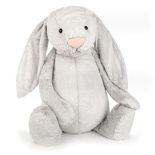 Іграшка срібного кольору великий кролик Bashful Silver Bunny Really Really Big 108 див.