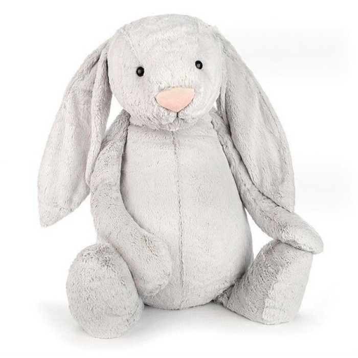 Іграшка срібного кольору великий кролик Bashful Silver Bunny Really Really Big 108 див.