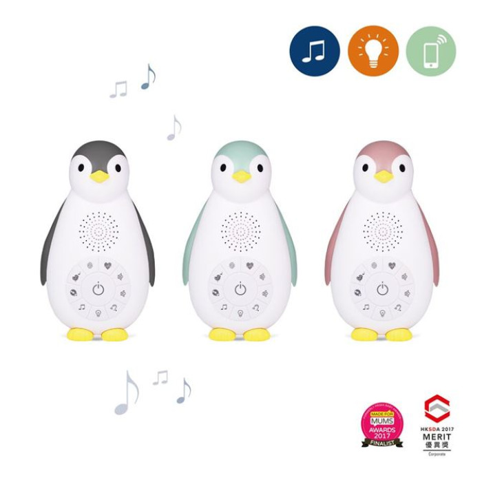 Нічник з музичним боксом Penguin ZOE pink Zazu
