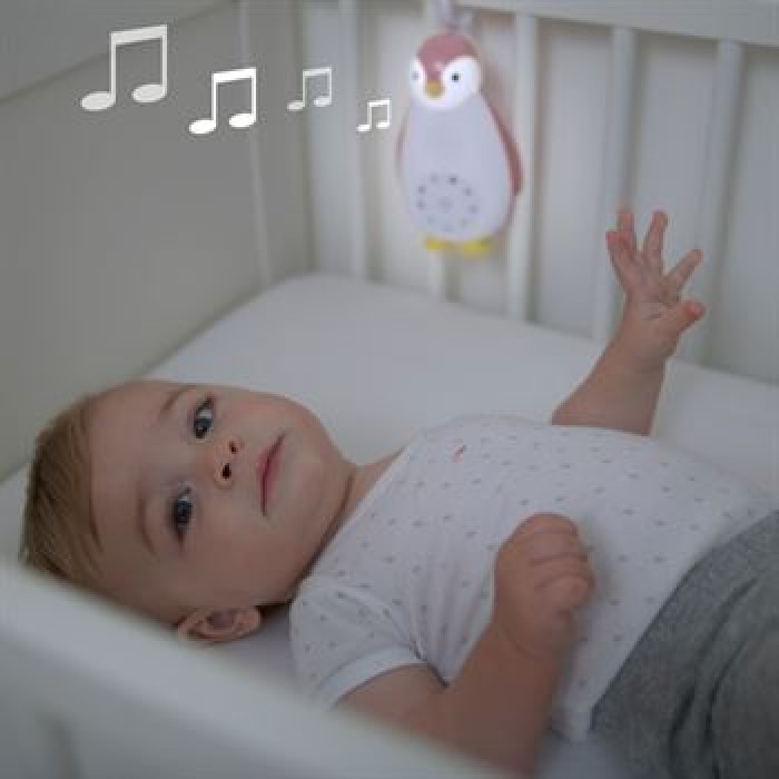 Нічник з музичним боксом Penguin ZOE pink Zazu