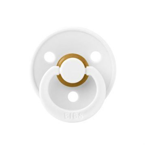 Соска пустышка BIBS Colour Latex Round (круглая) – White
