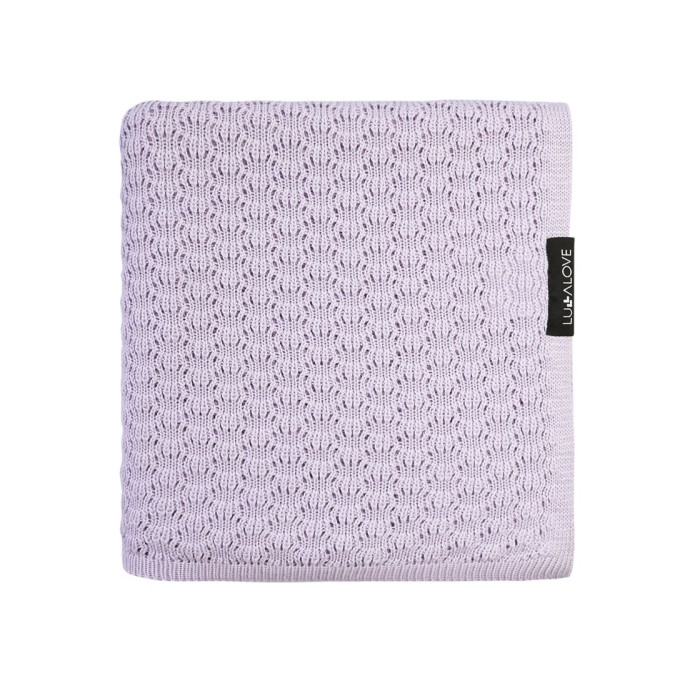 Дитячий ажурний плед LULLALOVE Butterfly Dusky Lilac 90х90 см