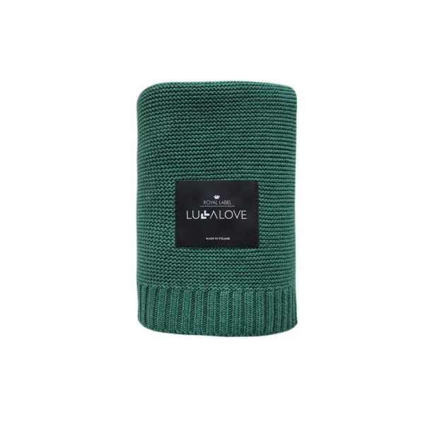 Великий бамбуковий плед LULLALOVE Classic Bottle Green 160х120 см