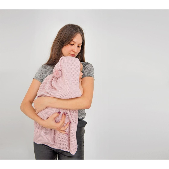 В'язаний конверт LULLALOVE Powder Pink
