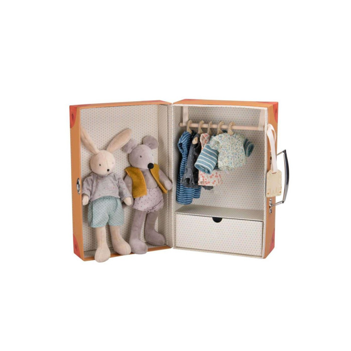 Moulin Roty Валіза-гардероб з м'якими іграшками та одягом 632401