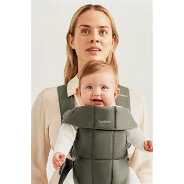 Рюкзак-кенгуру для немовлят BabyBjorn MINI Woven Dark Green