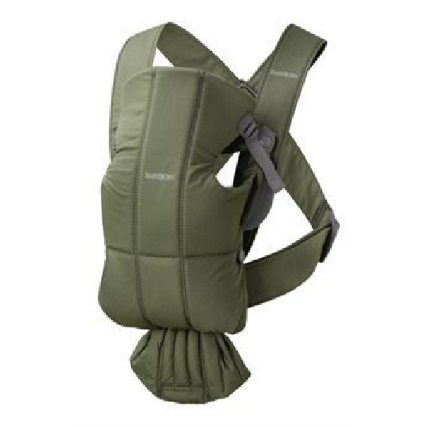 Рюкзак-кенгуру для немовлят BabyBjorn MINI Woven Dark Green