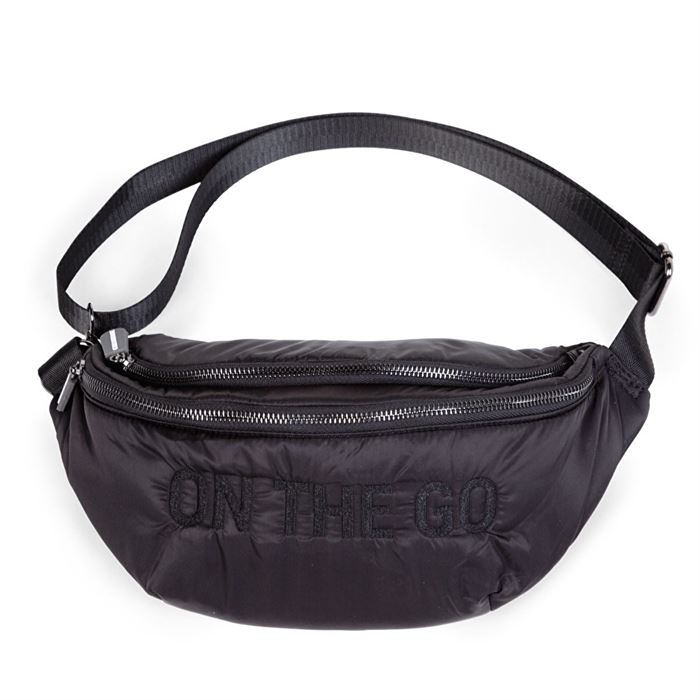 Сумка через плече Childhome Banana bag puffered black, арт. CWBANAPBL
