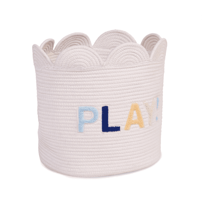 Корзина для іграшок Childhome Flower 35x35x35 см білий, арт. CCBAFL35