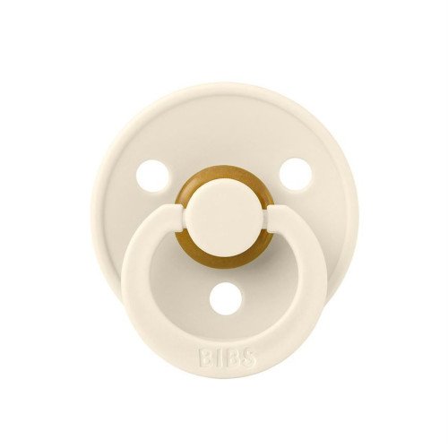Соска пустушка BIBS Colour Latex Round (кругла) – Ivory