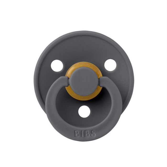 Соска пустушка BIBS Colour Latex Round (кругла) – Iron