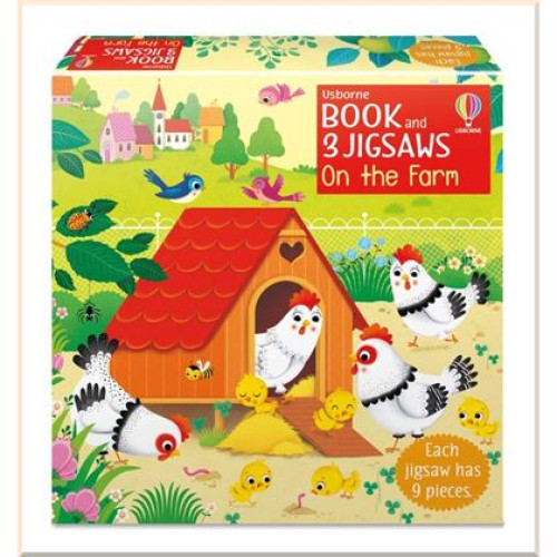 Книга Usborne Book and 3 Jigsaws: On the Farm