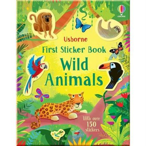 Книга First Sticker Book: Wild Animals