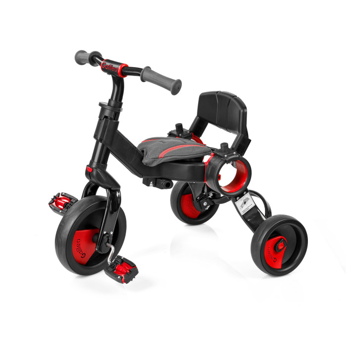 Триколісний велосипед Galileo Strollcycle Black червоний