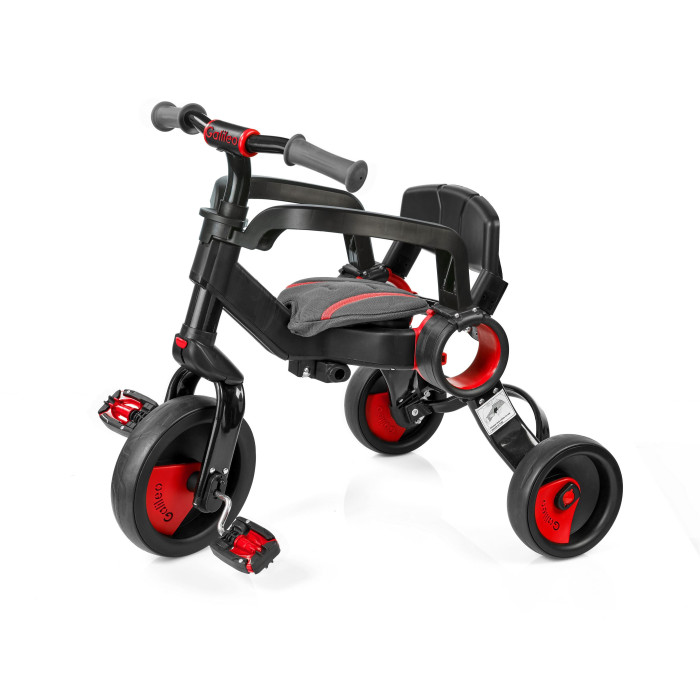 Триколісний велосипед Galileo Strollcycle Black червоний