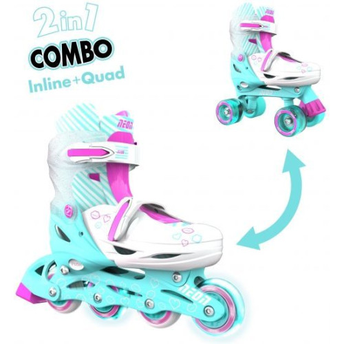 Роликові ковзани Neon Inline, розмір 30-33, бірюзовий