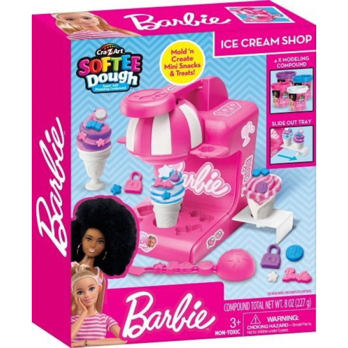 Тісто для ліплення Cra-Z-Art Barbie Магазин морозива з формами, набір 8од
