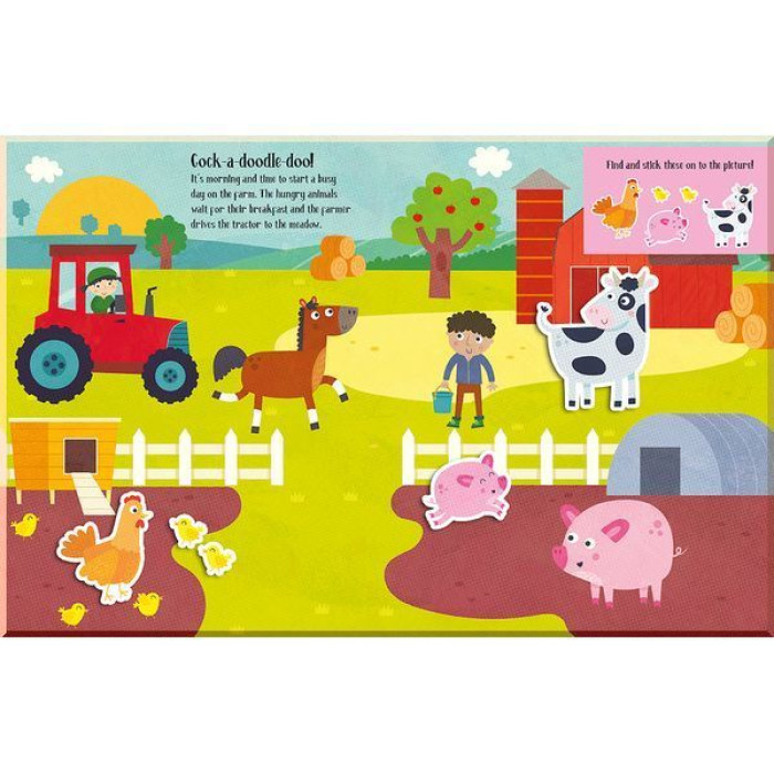 Книга з наклейками Felt Stickers: Farm Play Scene Book