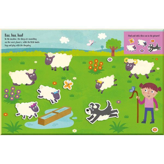 Книга з наклейками Felt Stickers: Farm Play Scene Book