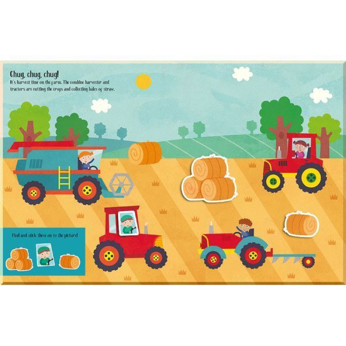 Книга з наклейками Felt Stickers: Farm Play Scene Book
