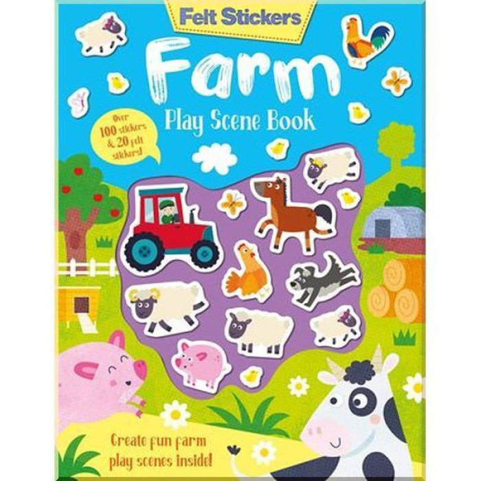 Книга з наклейками Felt Stickers: Farm Play Scene Book