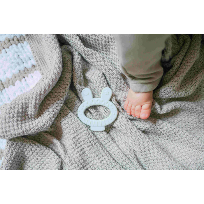 Прорізувач зайченя у футлярі "Hygge: сірий, бірюзовий, рожевий