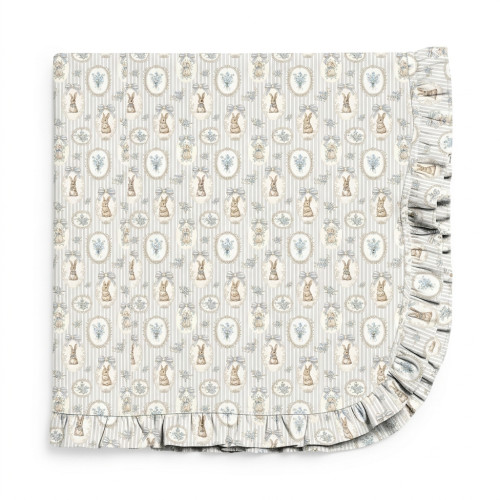 Двошарова дитяча ковдра з рюшей BL002  IVORY