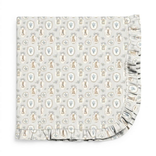 Двошарова дитяча ковдра з рюшей BL002  IVORY
