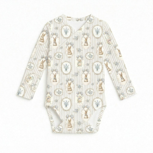 Боді Kimono з довгим рукавом для немовлят BLS004 IVORY