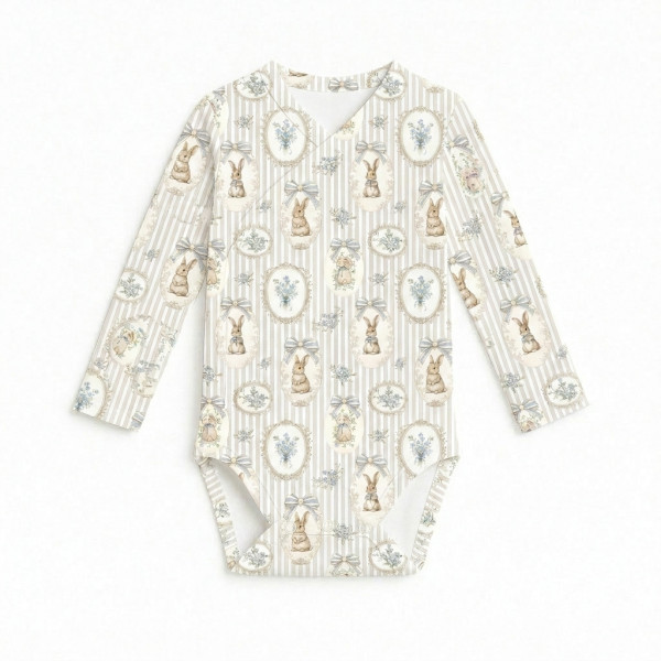 Боді Kimono з довгим рукавом для немовлят BLS004 IVORY