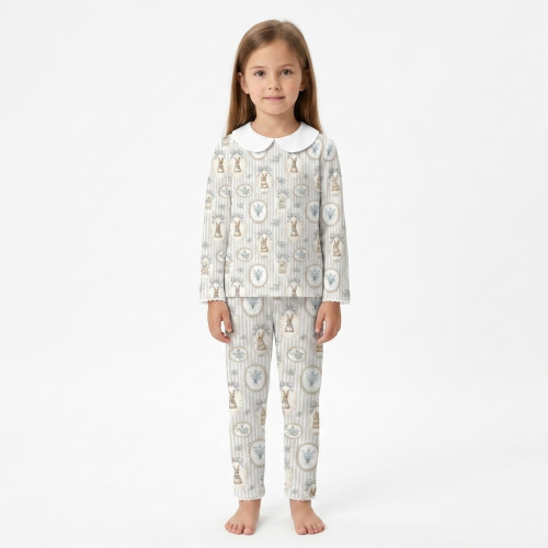 Дитяча піжама з комірцем 100% pima котона PJ020 IVORY