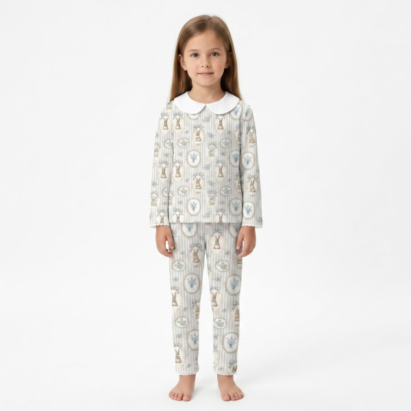 Дитяча піжама з комірцем 100% pima котона PJ020 IVORY