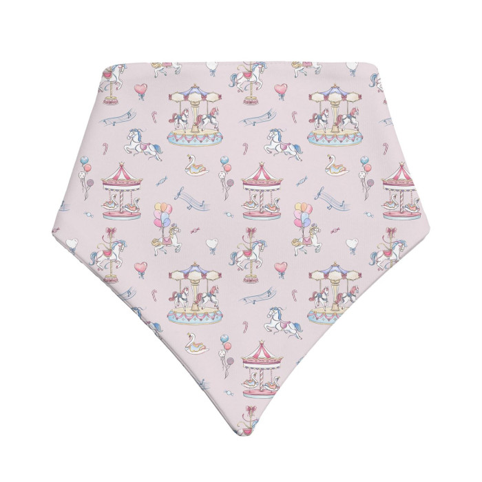 Слюнявчик-бандана трикутної форми для немовлят Bib001 Bonbon Pink