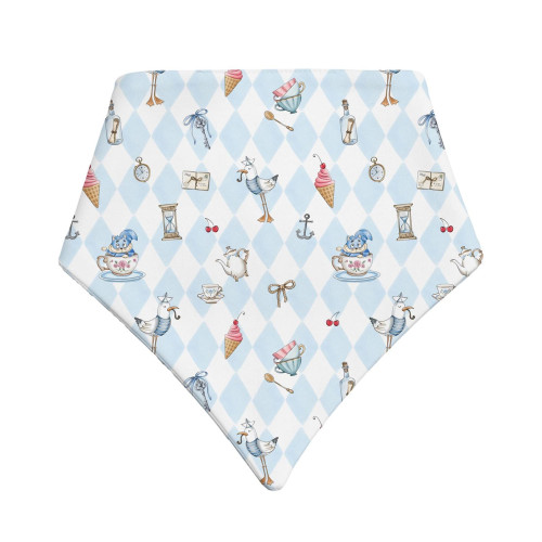Слюнявчик-бандана трикутної форми для немовлят Bib001 Diamond Blue