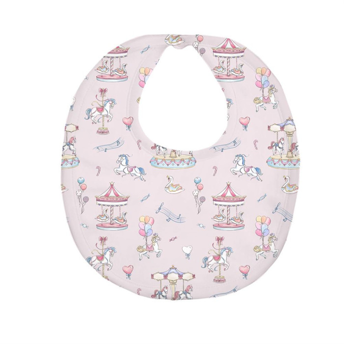 Слюнявчик з піко-обробкою BIB005 Bonbon Pink