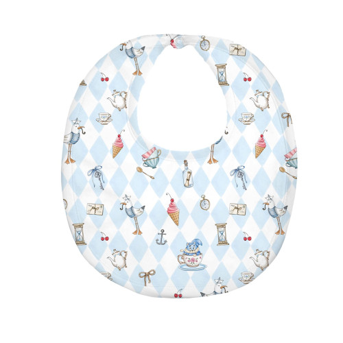 Слюнявчик з піко-обробкою BIB005 Diamond Blue