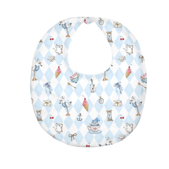 Слюнявчик з піко-обробкою BIB005 Diamond Blue