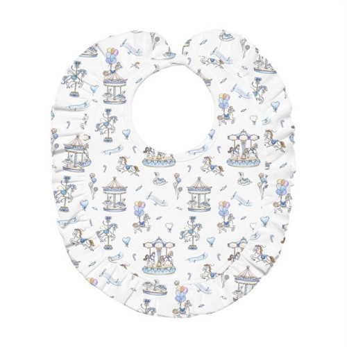 Нагрудник с рюшкой для девочки BIB006 Bonbon Blue
