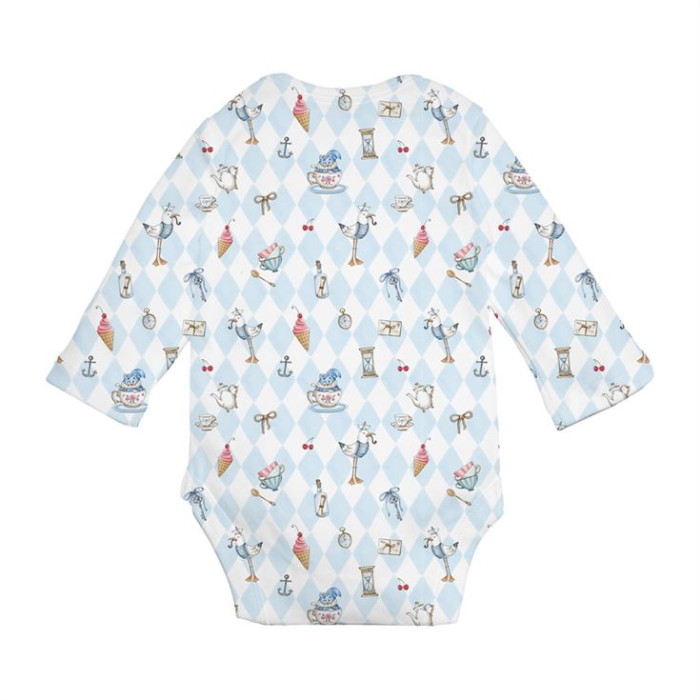 Боді з довгим рукавом  для немовлят BLS001  Diamond Blue